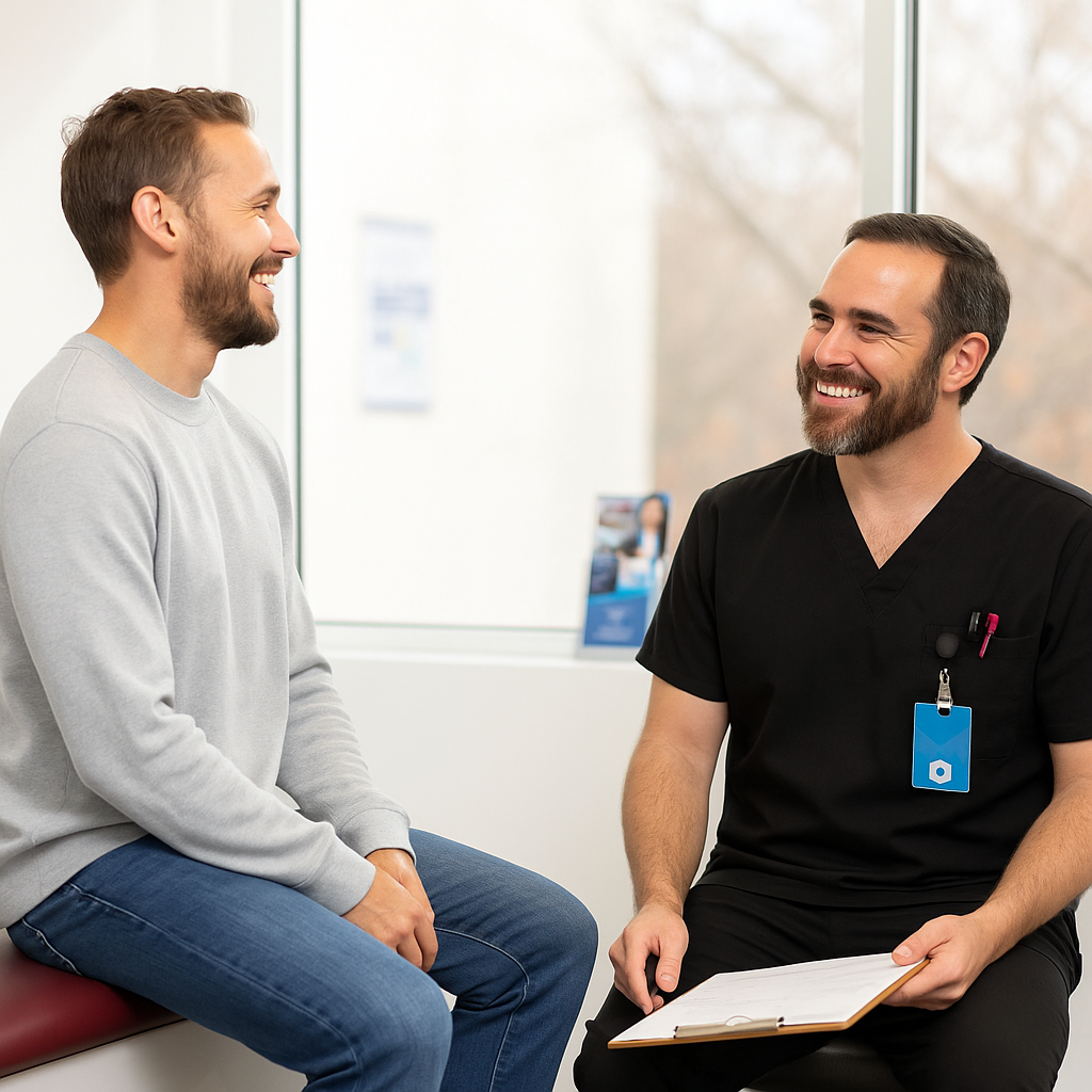 Orthopedic Dr with patient