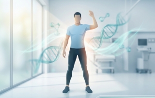 Athletic recovery concept representing peptide therapy for tendon repair in modern clinical setting