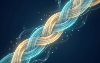 Stylized illustration of a regenerating tendon glowing with light, representing chronic tendonitis treatment options and healing.