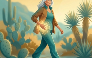 Active woman walking confidently outdoors, representing recovery through greater trochanteric pain syndrome treatment