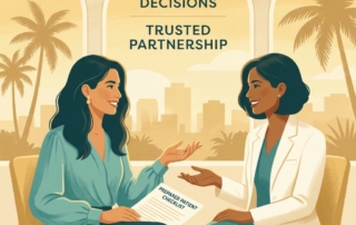 Patient reviewing compliance checklist for stem cell therapy Boca Raton FL in a modern regenerative medicine clinic