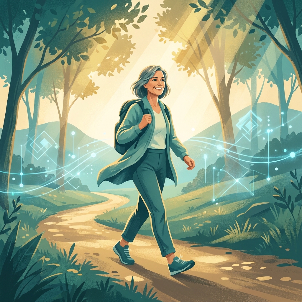 Active person walking confidently outdoors, representing positive PRP injection for knee arthritis results and restored mobility.