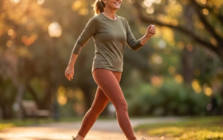 Active person walking pain-free outdoors, representing how long PRP injection lasts for knees and restored mobility