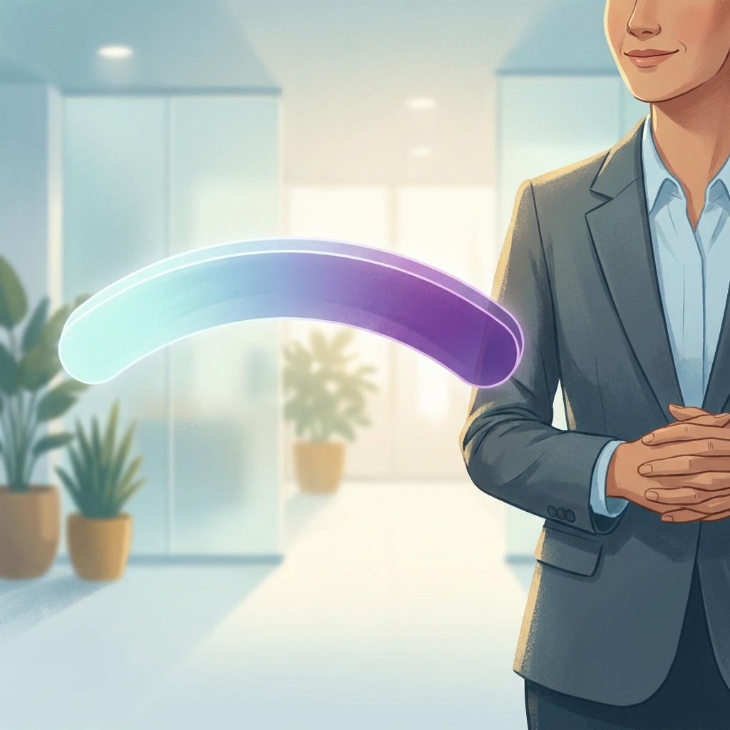Illustration of a treatment spectrum concept representing minimally invasive joint treatment options in a modern medical setting.