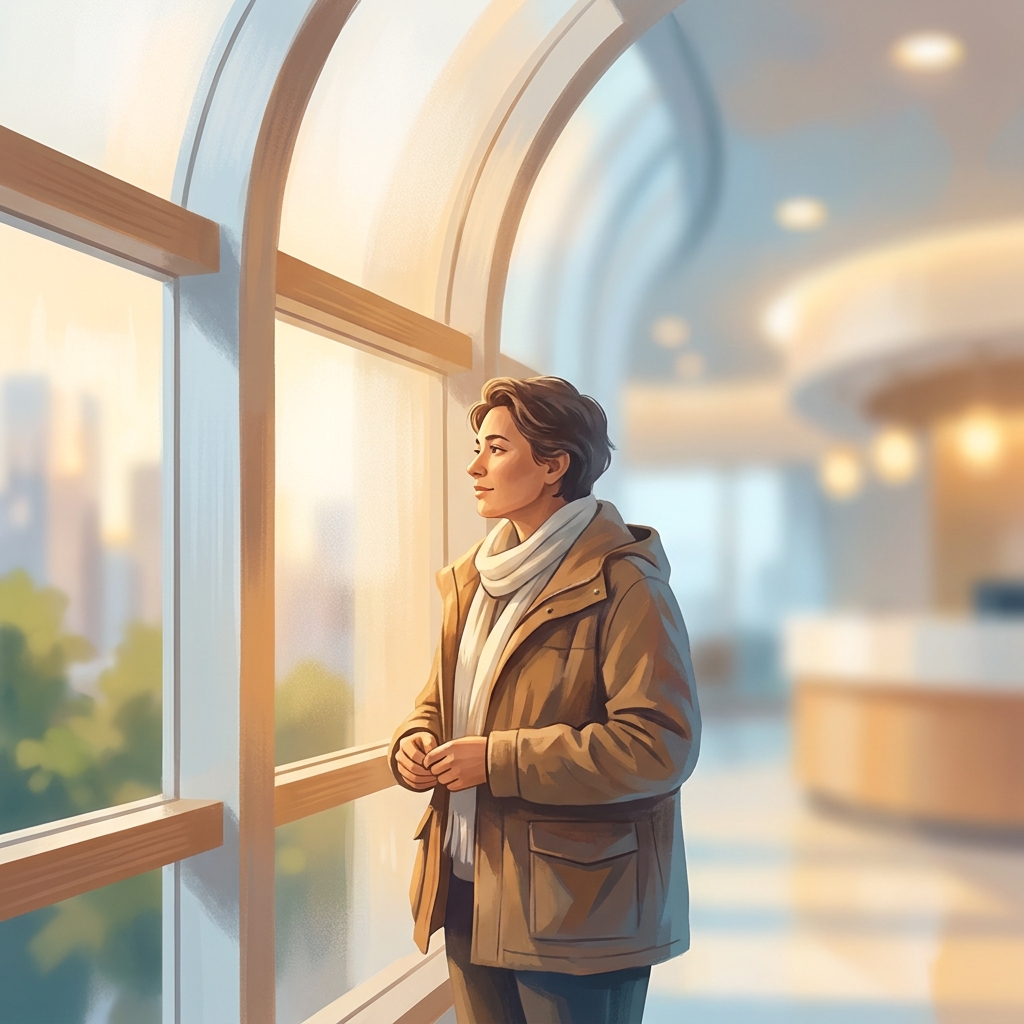 Patient finding hope through regenerative therapy for post-surgical joint pain at a modern wellness clinic