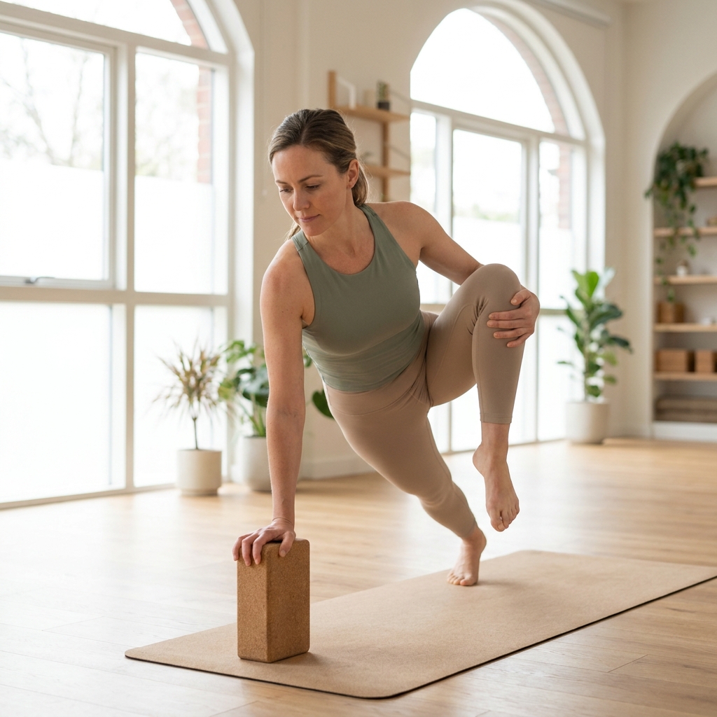 Woman performing a stretch for sacroiliac joint pain exercises and stretches for relief