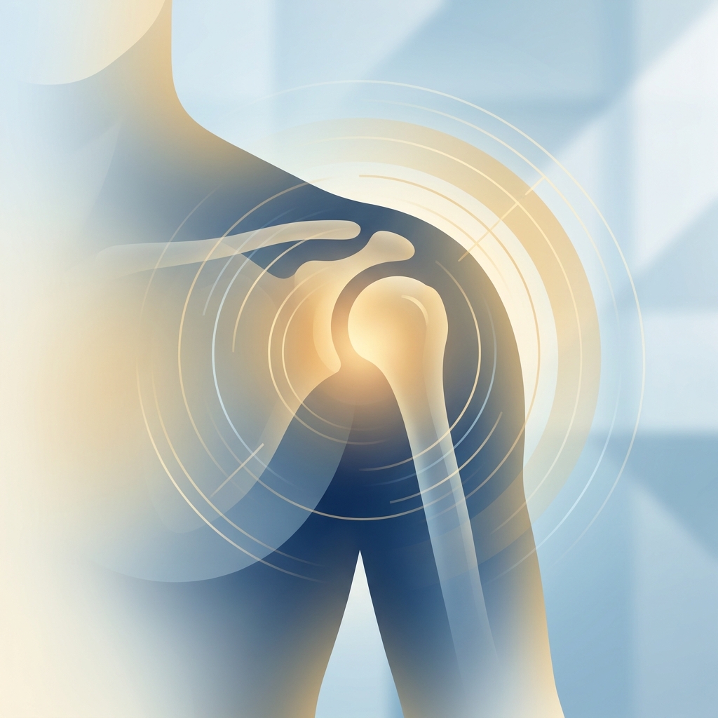 Abstract illustration symbolizing stem cell therapy rotator cuff tears treatment pathways